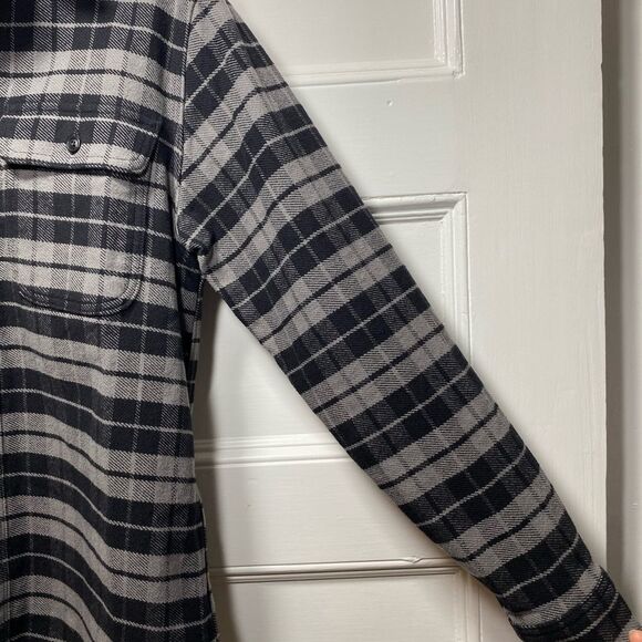 Everlane Men’s The Heavyweight Button Down Overshirt Shacket Pewter Plaid Medium - Picture 10 of 14